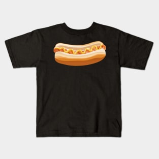 Hotdog with Mustard in Bun Kids T-Shirt